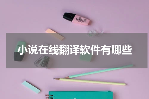 小说在线翻译软件有哪些