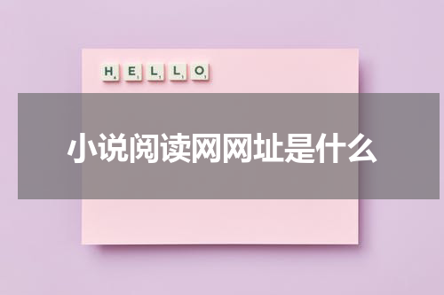 小说阅读网网址是什么