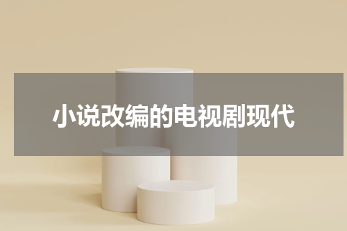 小说改编的电视剧现代