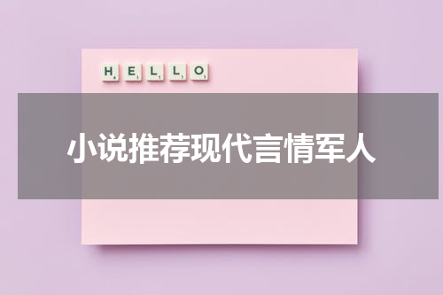 小说推荐现代言情军人