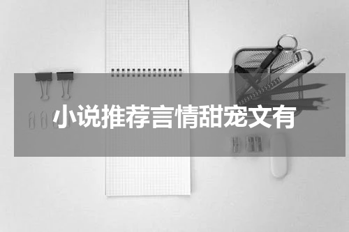 小说推荐言情甜宠文有