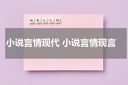小说言情现代 小说言情现言
