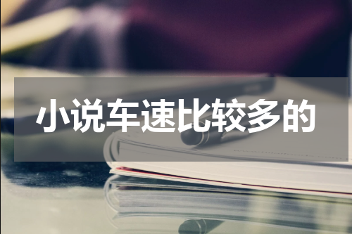 小说车速比较多的