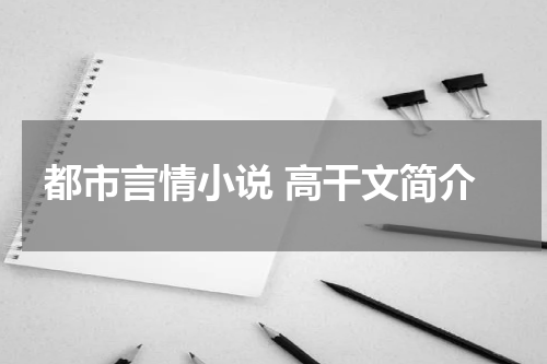 都市言情小说 高干文简介