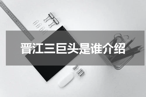 晋江三巨头是谁介绍