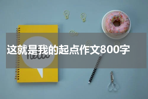 这就是我的起点作文800字
