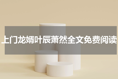 上门龙婿叶辰萧然全文免费阅读