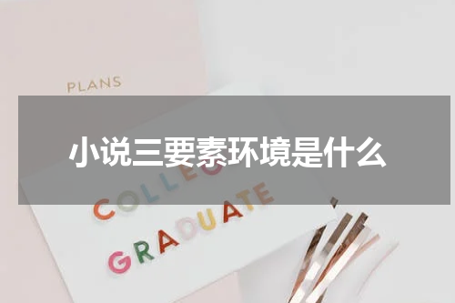 小说三要素环境是什么