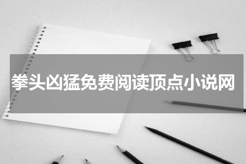 拳头凶猛免费阅读顶点小说网