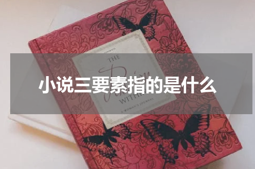 小说三要素指的是什么