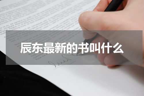 辰东最新的书叫什么