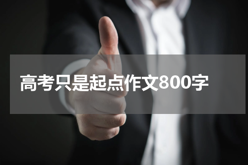 高考只是起点作文800字