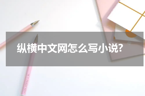 纵横中文网怎么写小说?