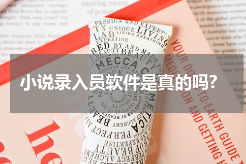 小说录入员软件是真的吗?
