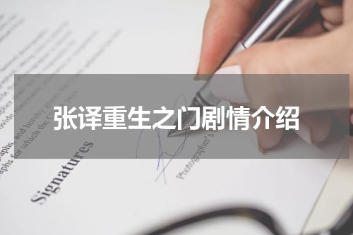 张译重生之门剧情介绍