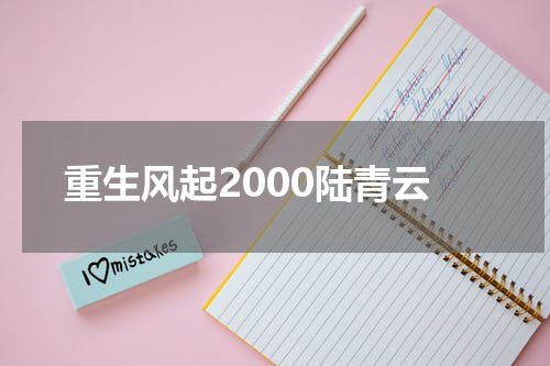 重生风起2000陆青云