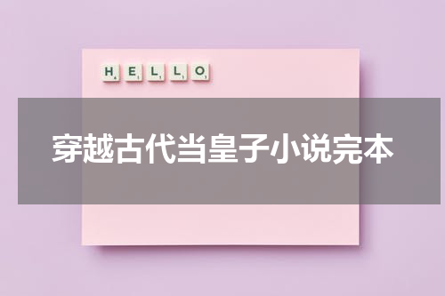 穿越古代当皇子小说完本
