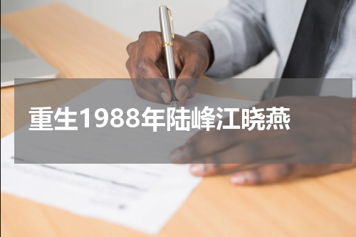 重生1988年陆峰江晓燕