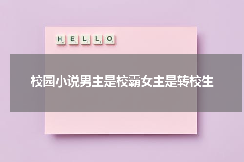 校园小说男主是校霸女主是转校生