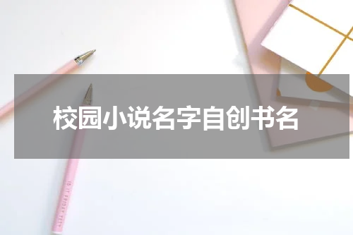 校园小说名字自创书名