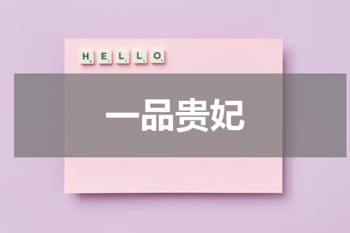 一品贵妃