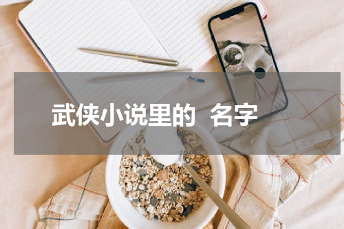 武侠小说里的  名字
