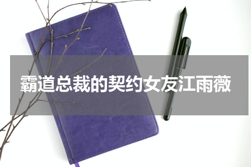 霸道总裁的契约女友江雨薇