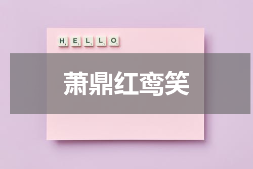 萧鼎红鸾笑