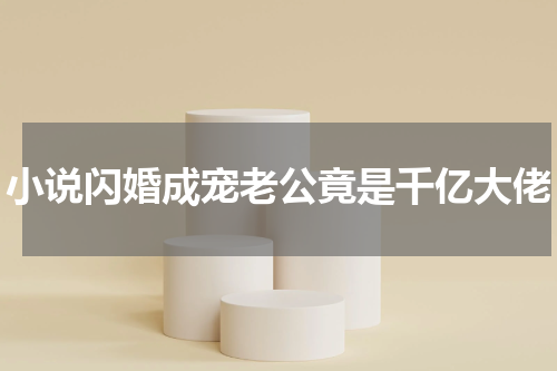 小说闪婚成宠老公竟是千亿大佬