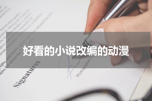 好看的小说改编的动漫