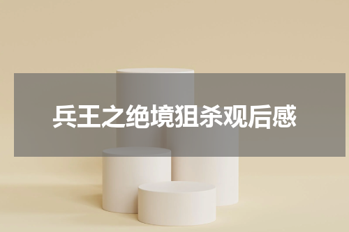兵王之绝境狙杀观后感