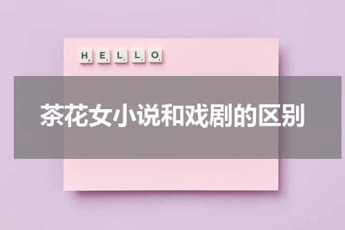 茶花女小说和戏剧的区别