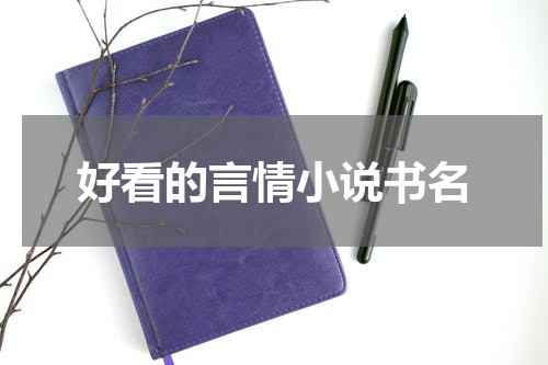 好看的言情小说书名
