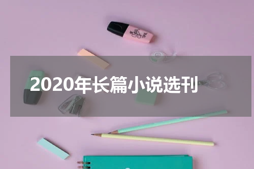 2020年长篇小说选刊