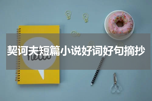契诃夫短篇小说好词好句摘抄