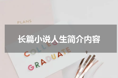长篇小说人生简介内容