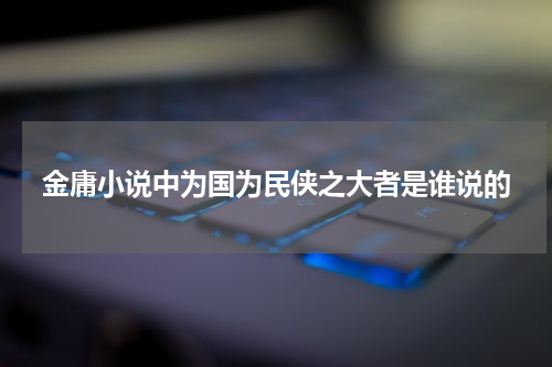 金庸小说中为国为民侠之大者是谁说的