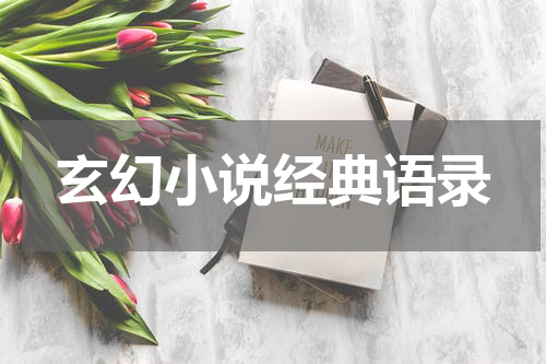 玄幻小说经典语录