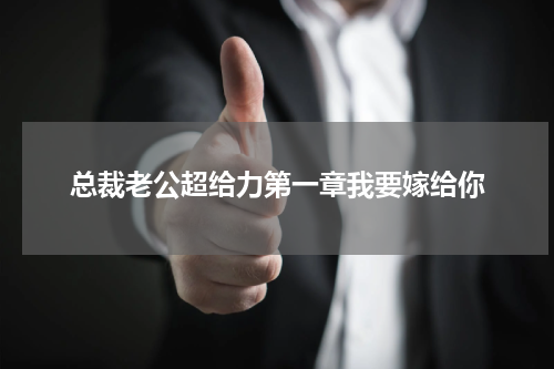 总裁老公超给力第一章我要嫁给你