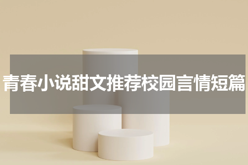 青春小说甜文推荐校园言情短篇