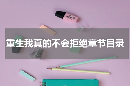 重生我真的不会拒绝章节目录