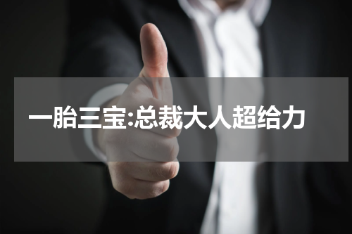 一胎三宝:总裁大人超给力
