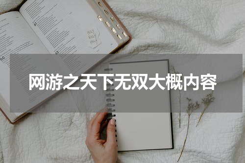 网游之天下无双大概内容