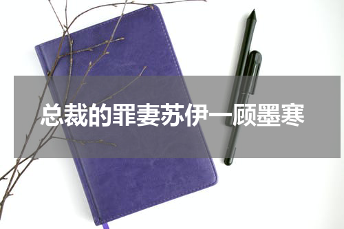 总裁的罪妻苏伊一顾墨寒