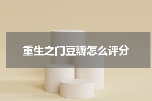 重生之门豆瓣怎么评分