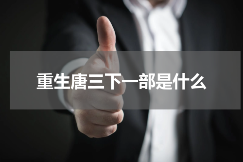 重生唐三下一部是什么