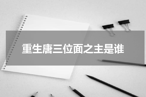 重生唐三位面之主是谁