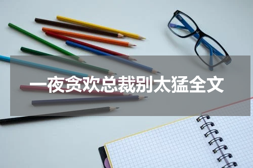 一夜贪欢总裁别太猛全文