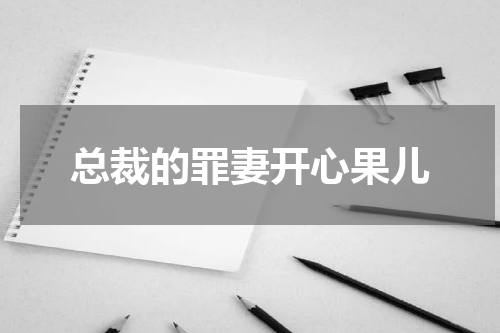 总裁的罪妻开心果儿