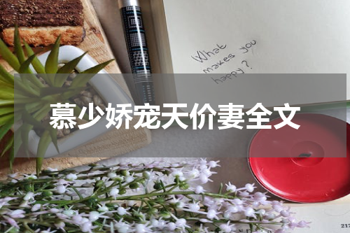 慕少娇宠天价妻全文